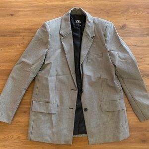 Zara checkered blazer